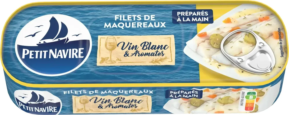 Filets de maquereaux vin blanc &amp; aromates