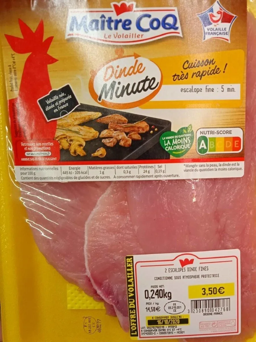 2 Escalopes dinde fine