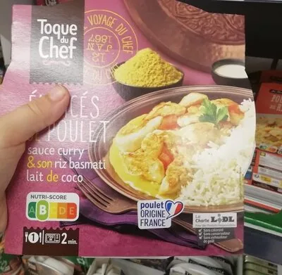 Emincés de poulet sauce curry &amp; son riz basmati