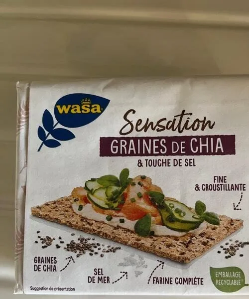 Wasa tartine croustillante sensation aux graines de chia &amp; touche de sel 245g