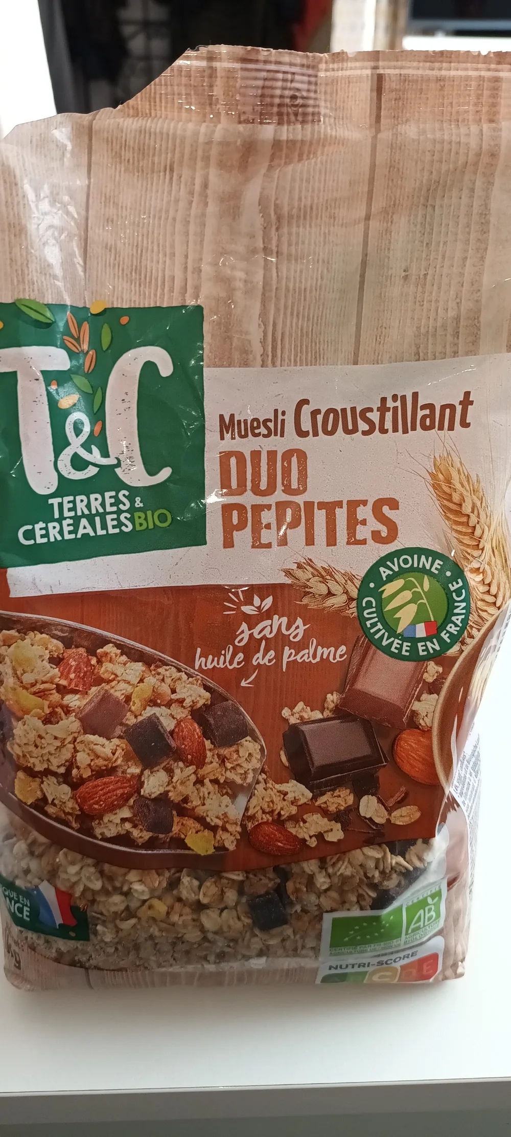 Muesli croustillant duo pépites