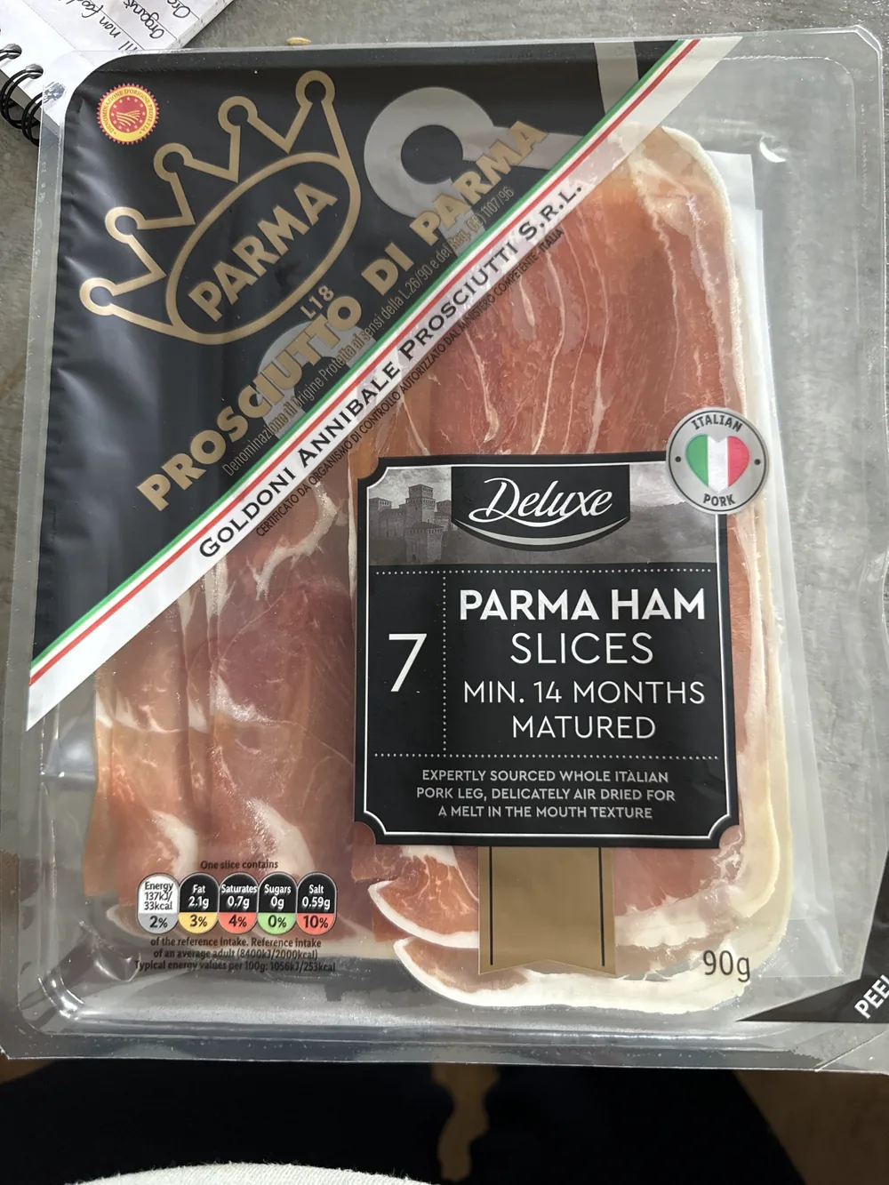 Parma Ham slices