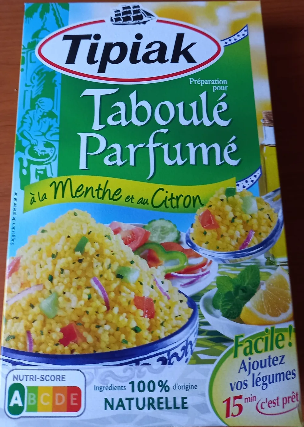 Préparation Taboulé menthe citron