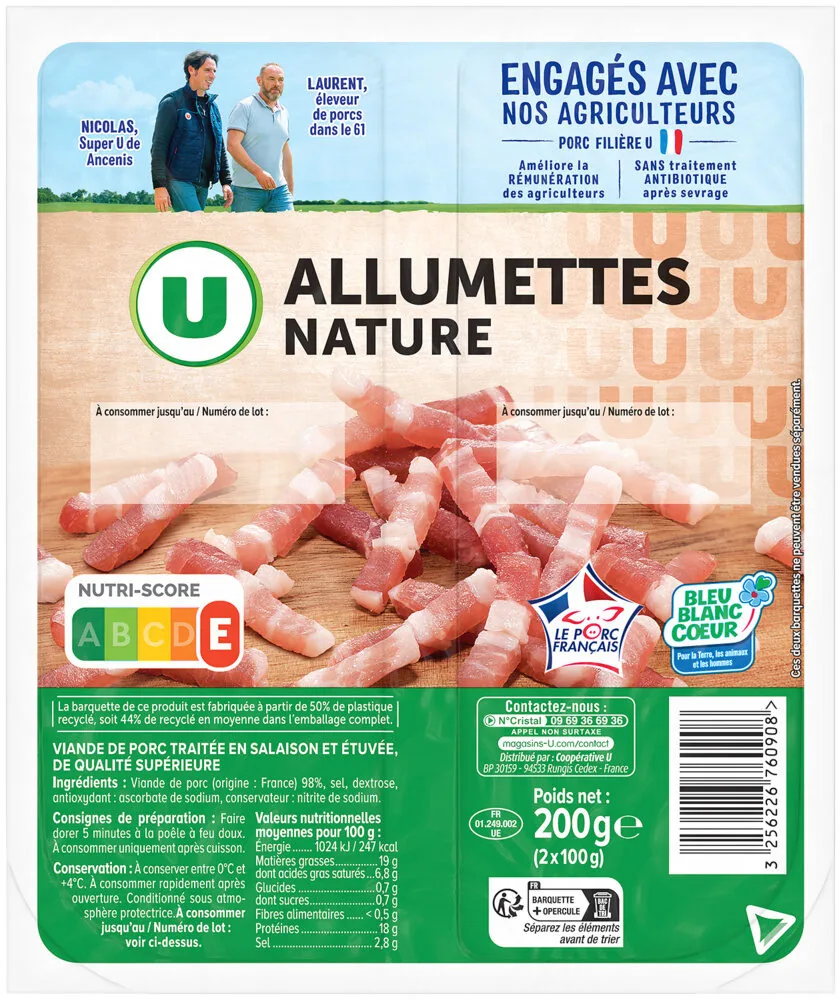 Allumettes nature - 2x100g