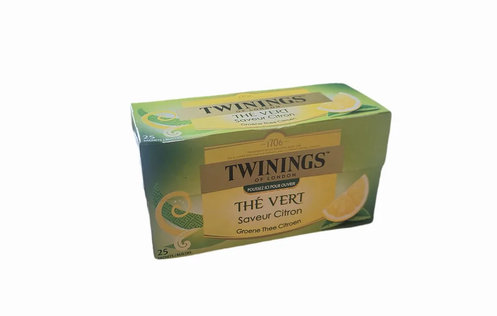 Thé vert saveur citron 25 sachets de 2 g