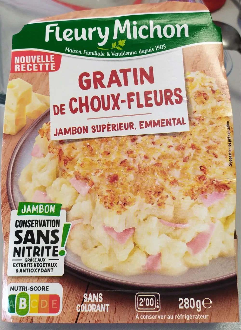 Gratin de Choux-Fleurs au Jambon &amp; à l'emmental