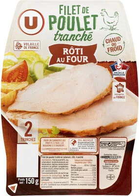 Filet de Poulet rôti au four - x2 tranches, 150g