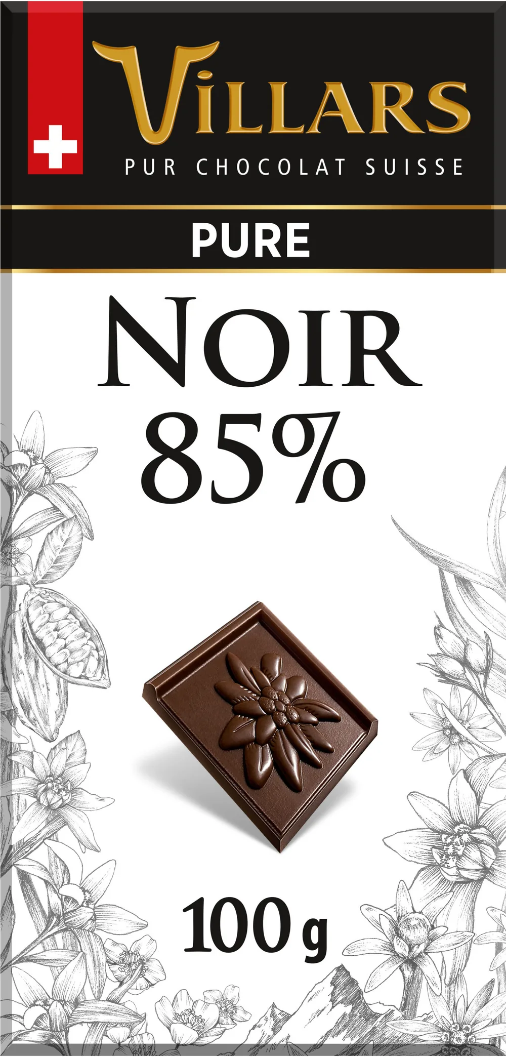 Chocolat Villars Noir 85% 100g