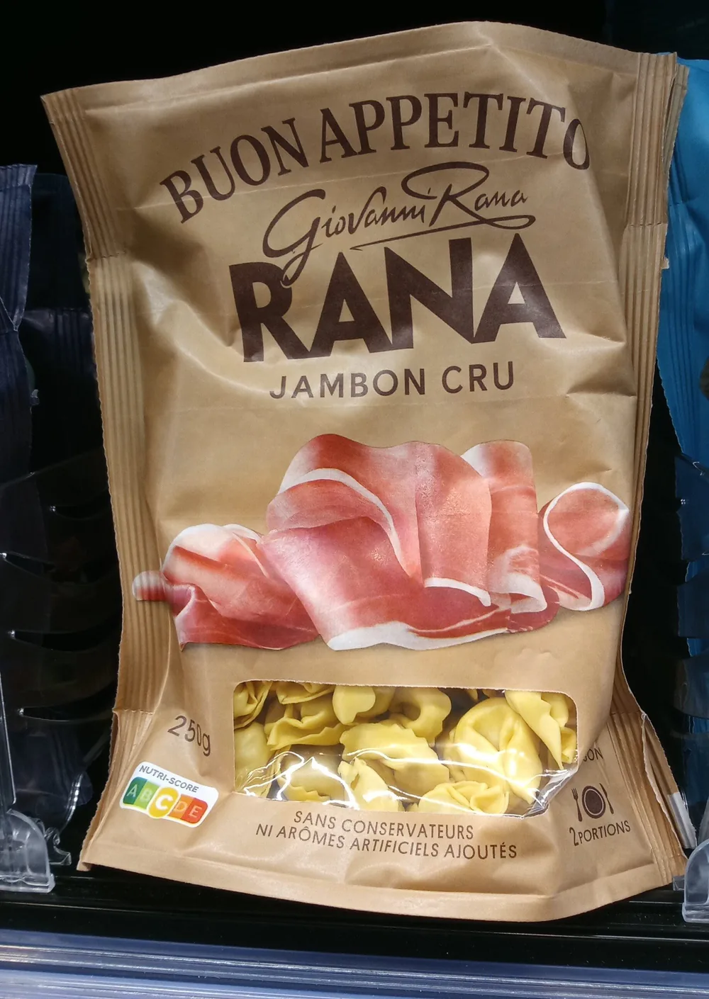 Pâtes fraîches jambon cru
