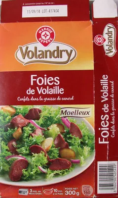 Foies de volaille, confits dans la graisse de canard