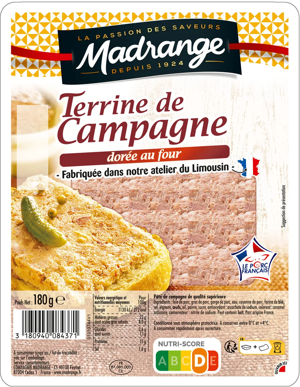 Terrine de campagne dorée au four