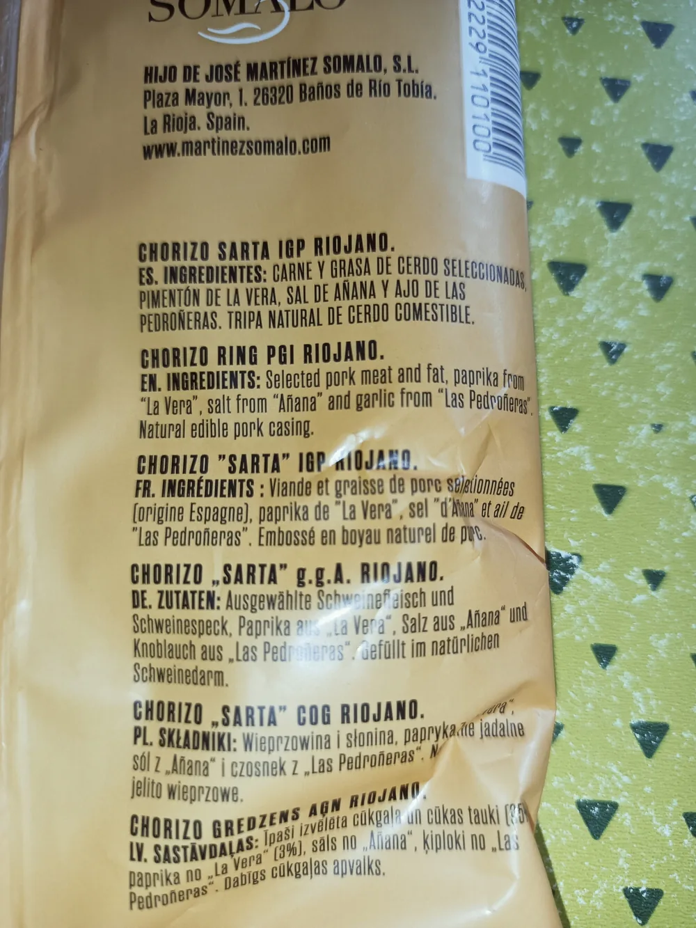 Chorizo riojano