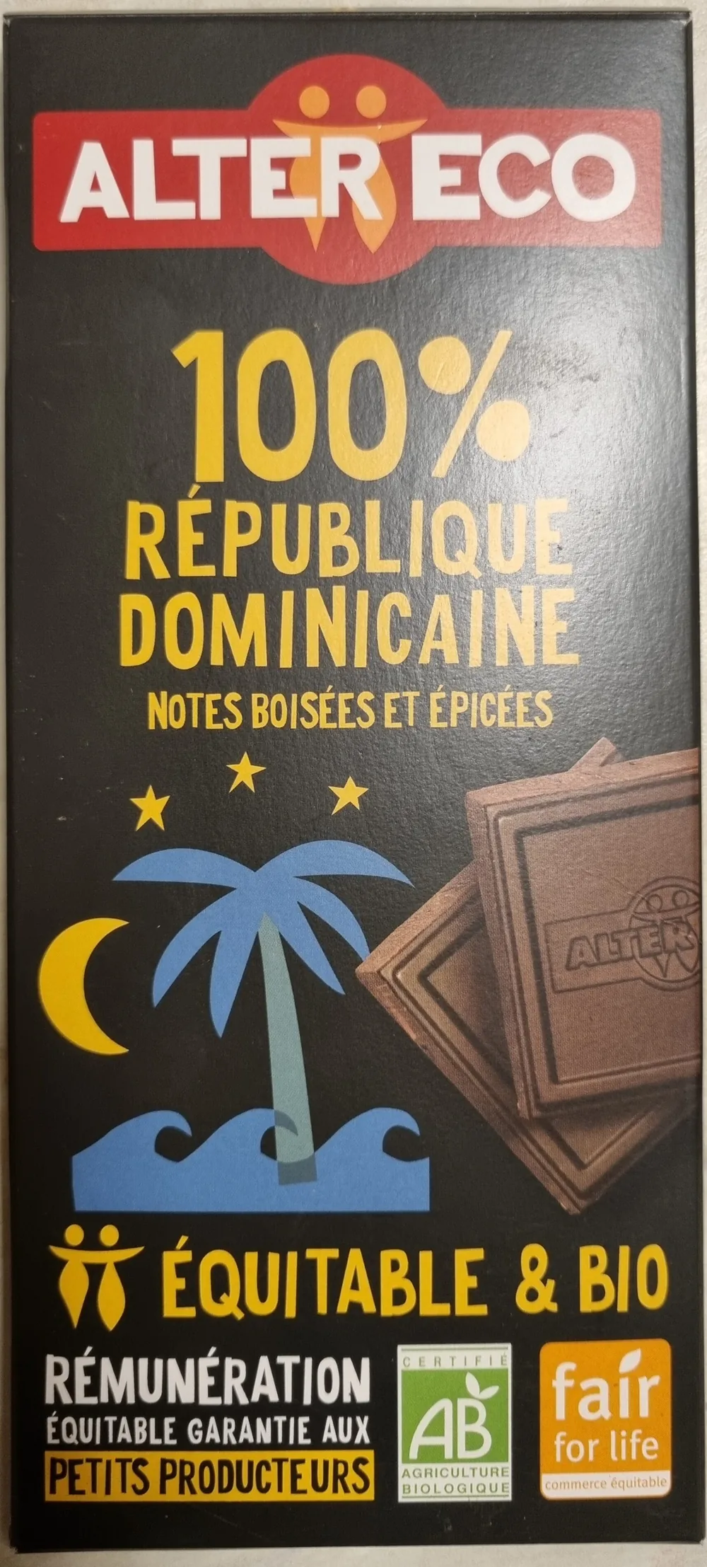 Chocolat 100% République Dominicaine