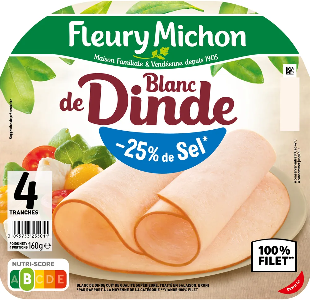 Blanc de Dinde - 25% de sel*