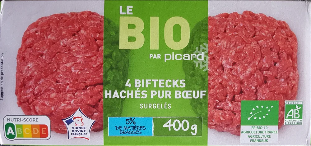 4 Biftecks hachés pur bœuf 5%