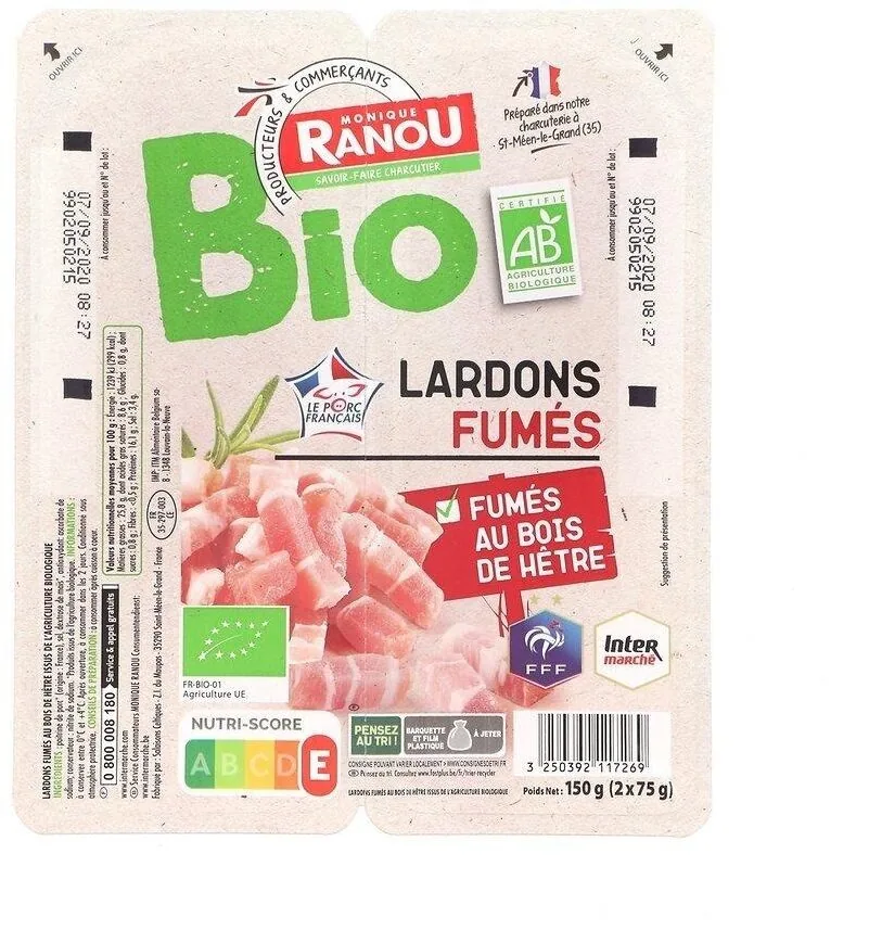 LARDONS FUMES BIO CSN 2x75g