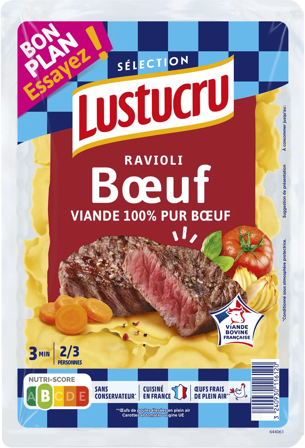 Lustucru ravioli pur boeuf