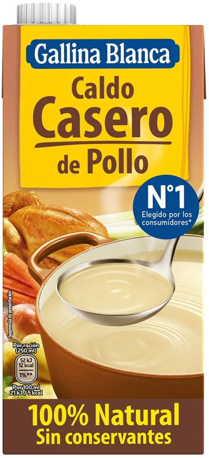 Caldo casero de pollo