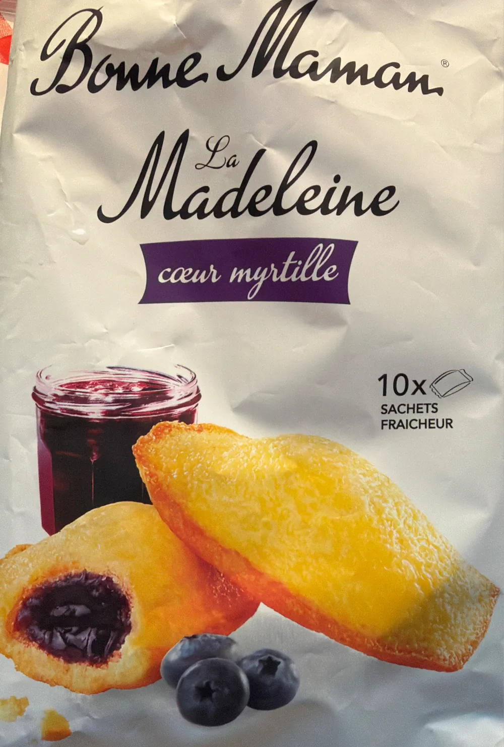 La Madeleine coeur myrtille