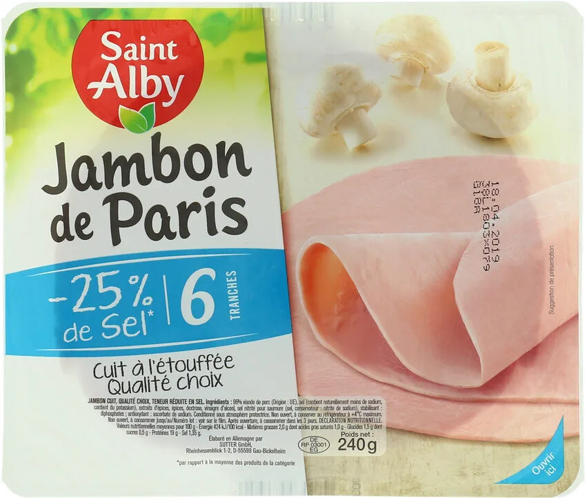 Jambon de Paris -25% de sel