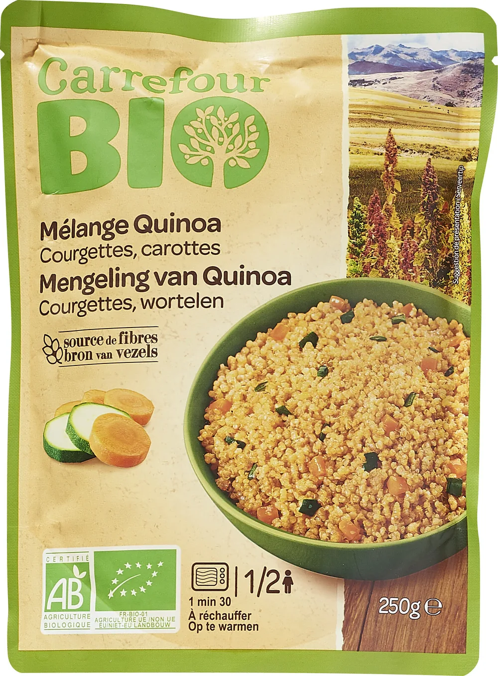Mélange Quinoa, courgettes, carottes