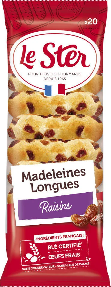 Le Ster - Madeleines Long Raisins, 250g (8.8oz)