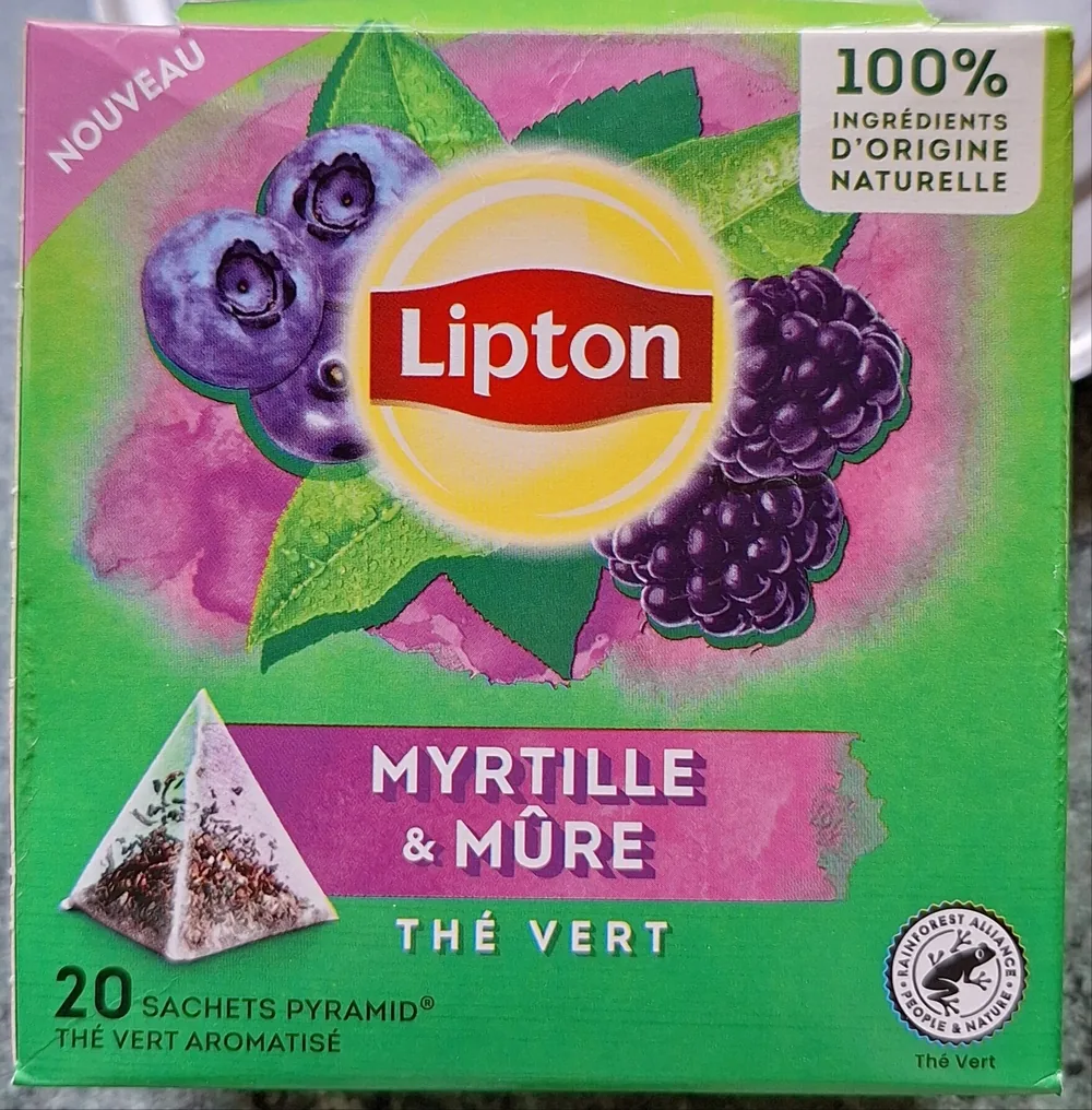Thé vert myrtille et mûre x 20 sachets