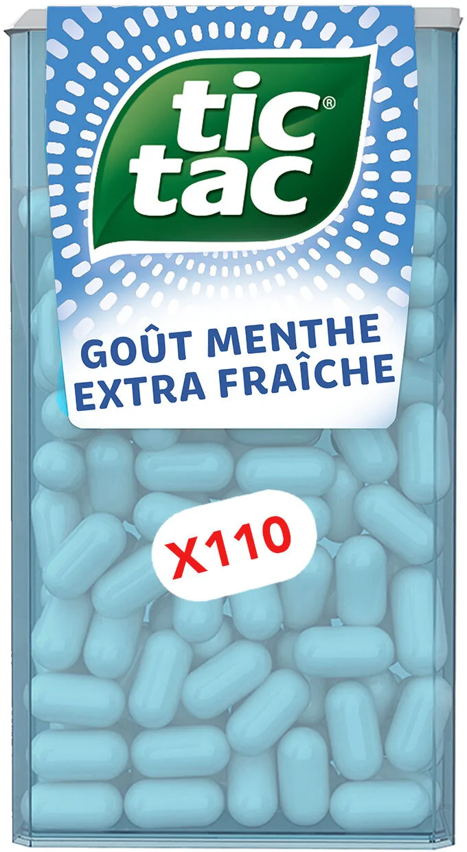 Bonbons Tic Tac x110 pastilles MENTHE EXTRA FRAÎCHE - 54g