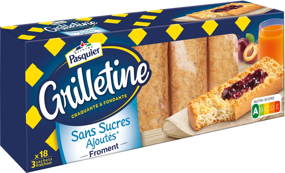 Grilletine au froment sans sucres ajoutés