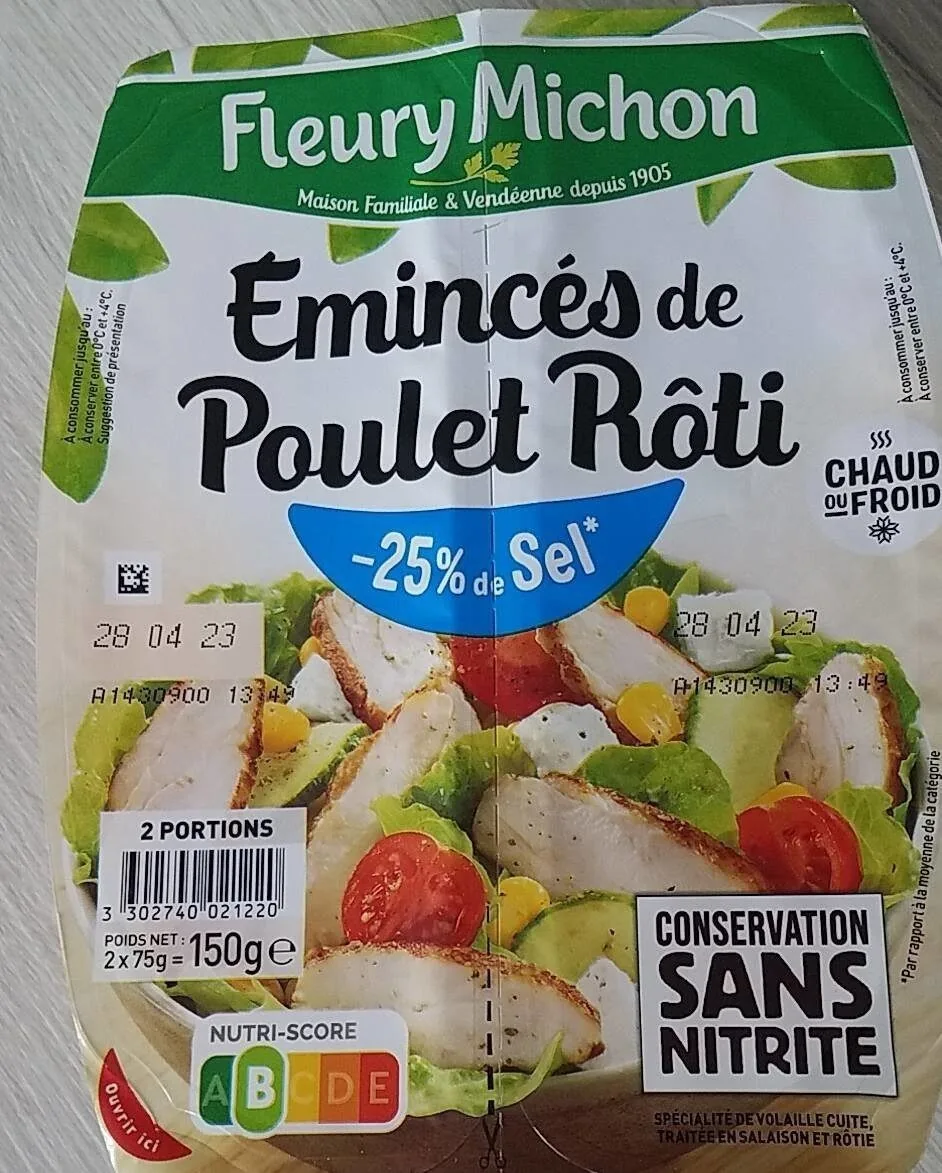 Émincés de poulet rôti