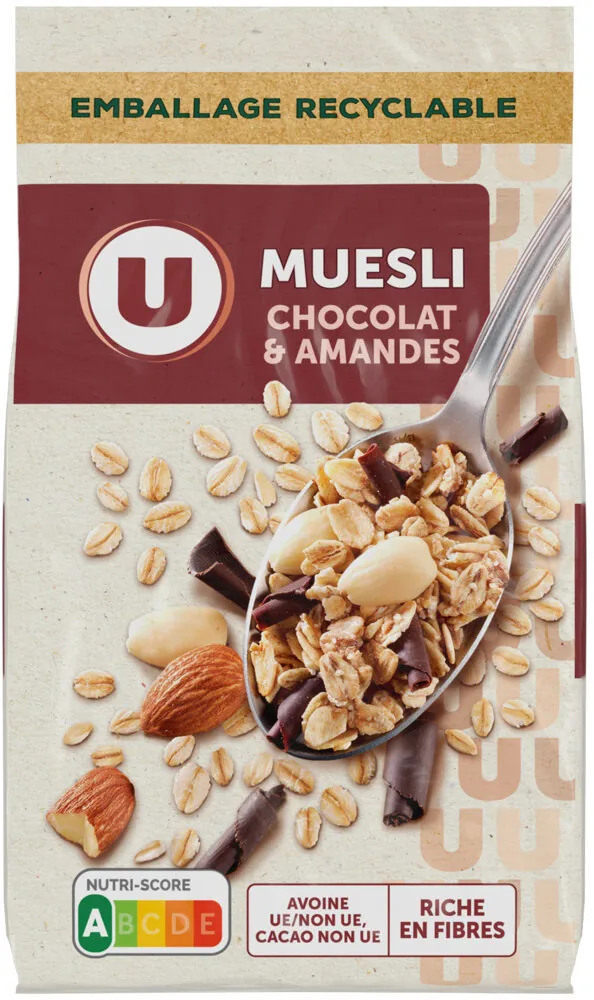 Céréales Muesli chocolat &amp; amandes, 400g
