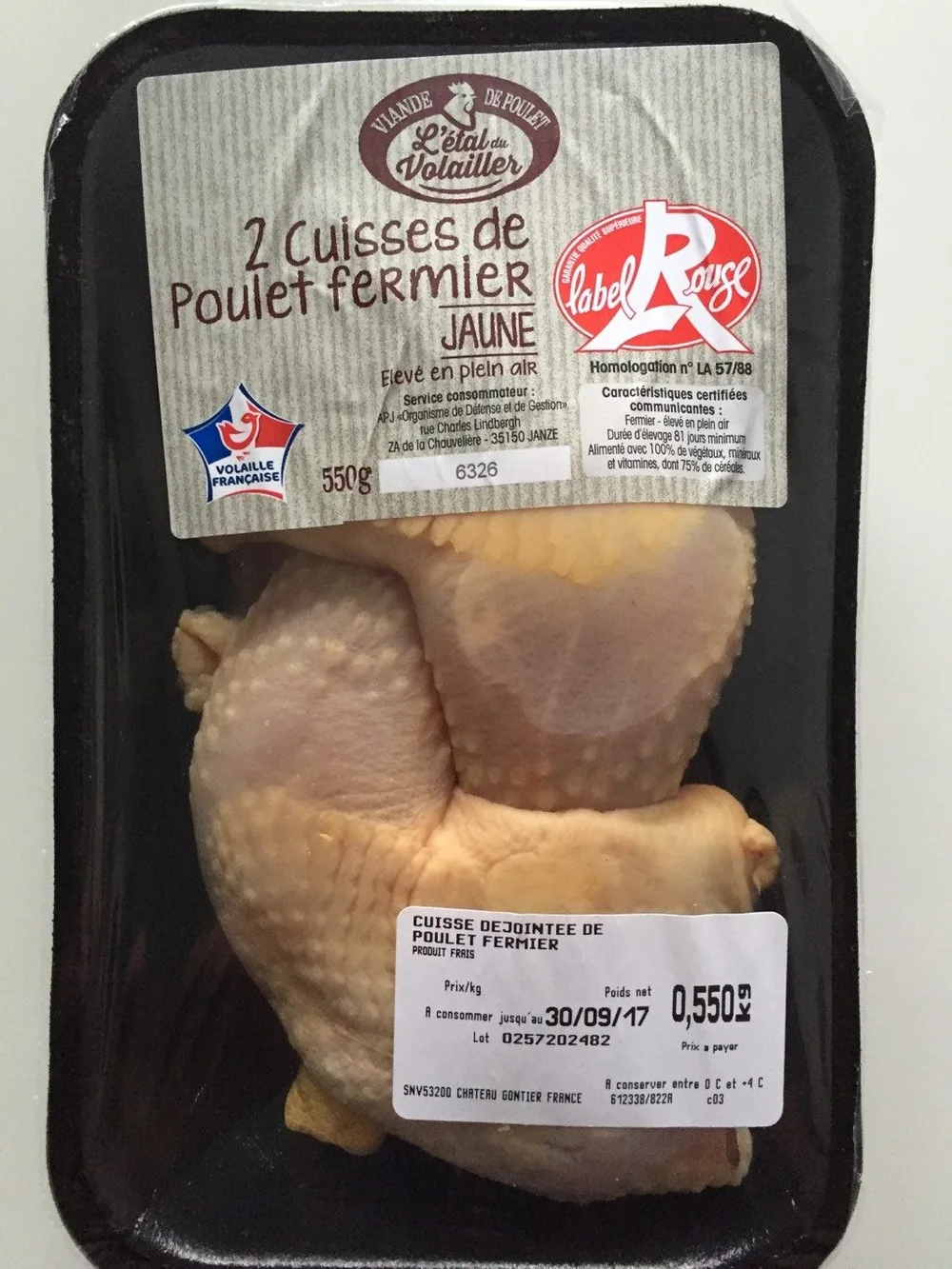 Cuisses de poulet fermier