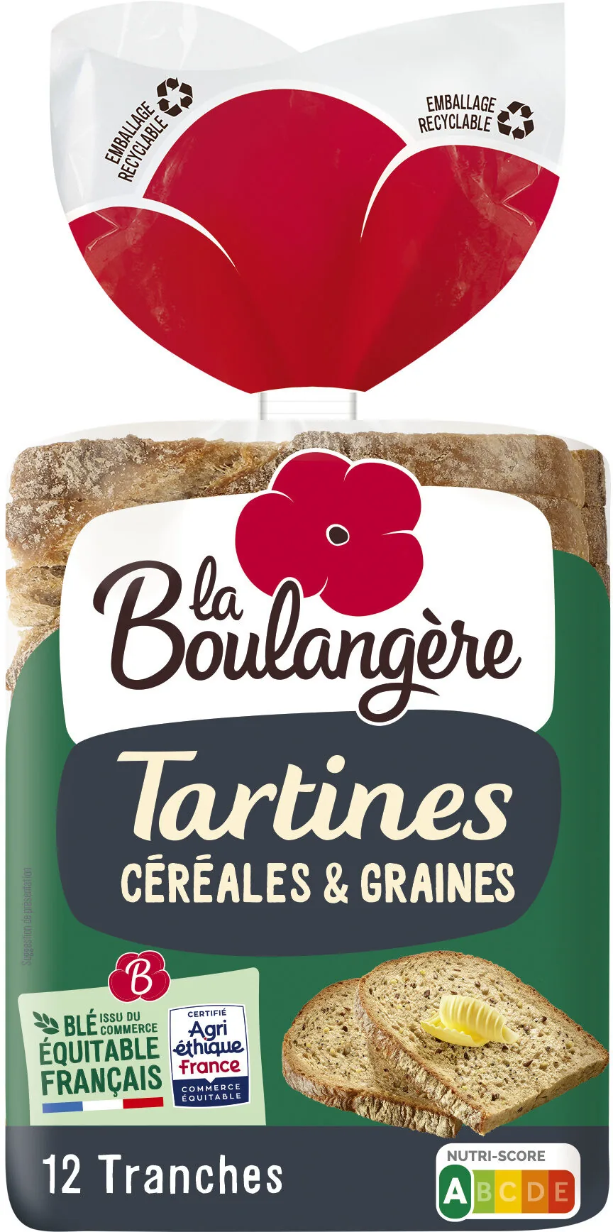 Tartines céréales &amp; graines 450g
