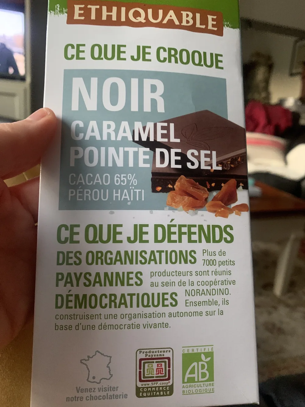 Chocolat noir caramel pointe de sel