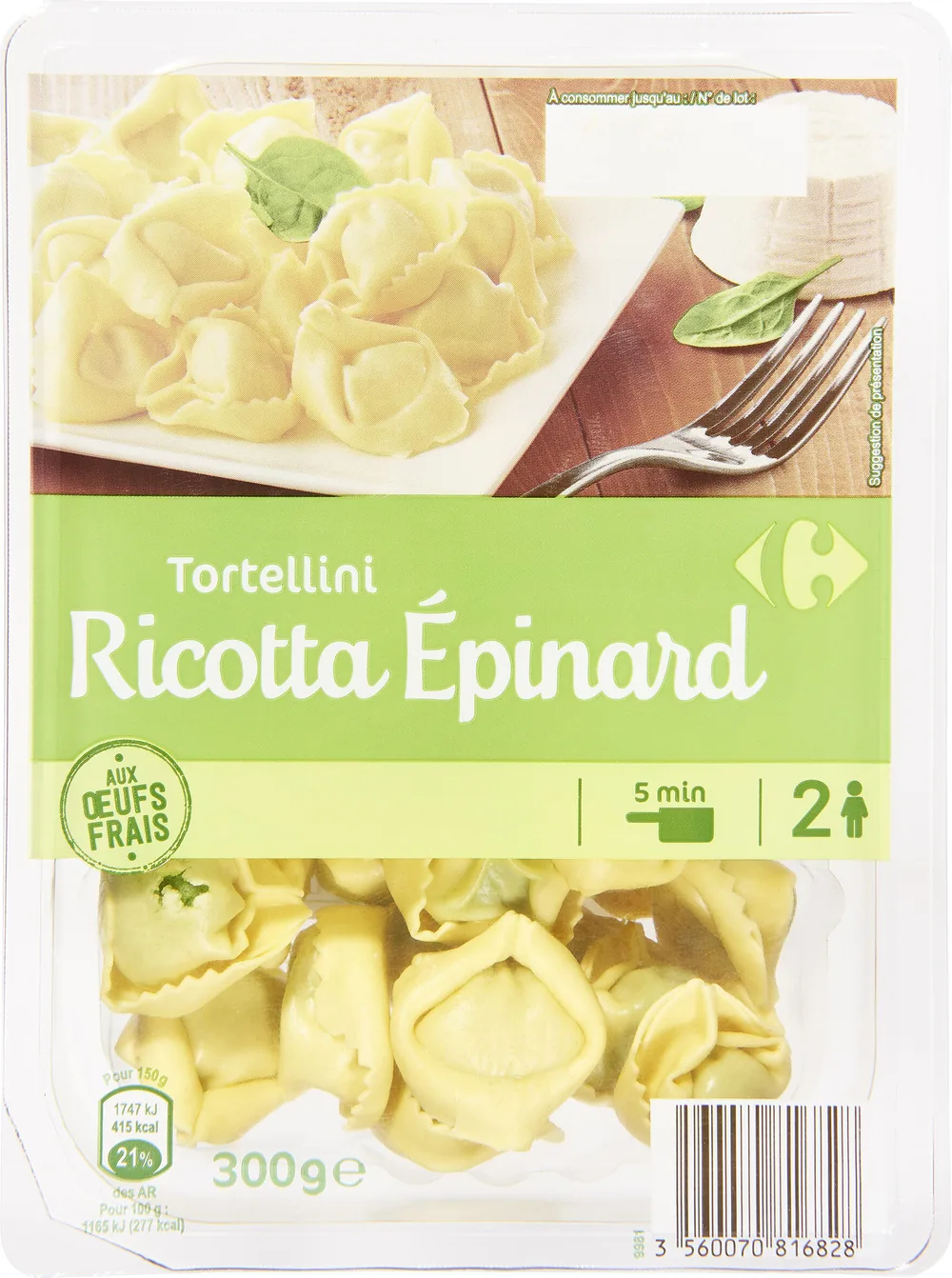 Tortellini Ricotta &amp; Epinard