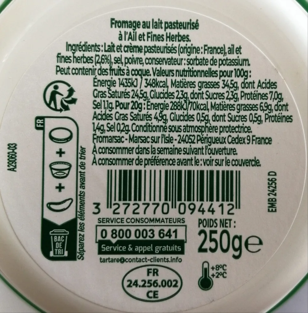 L'original tartare ail &amp; fines herbes