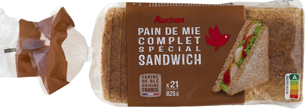 Pain de mie complet Grandes Tranches