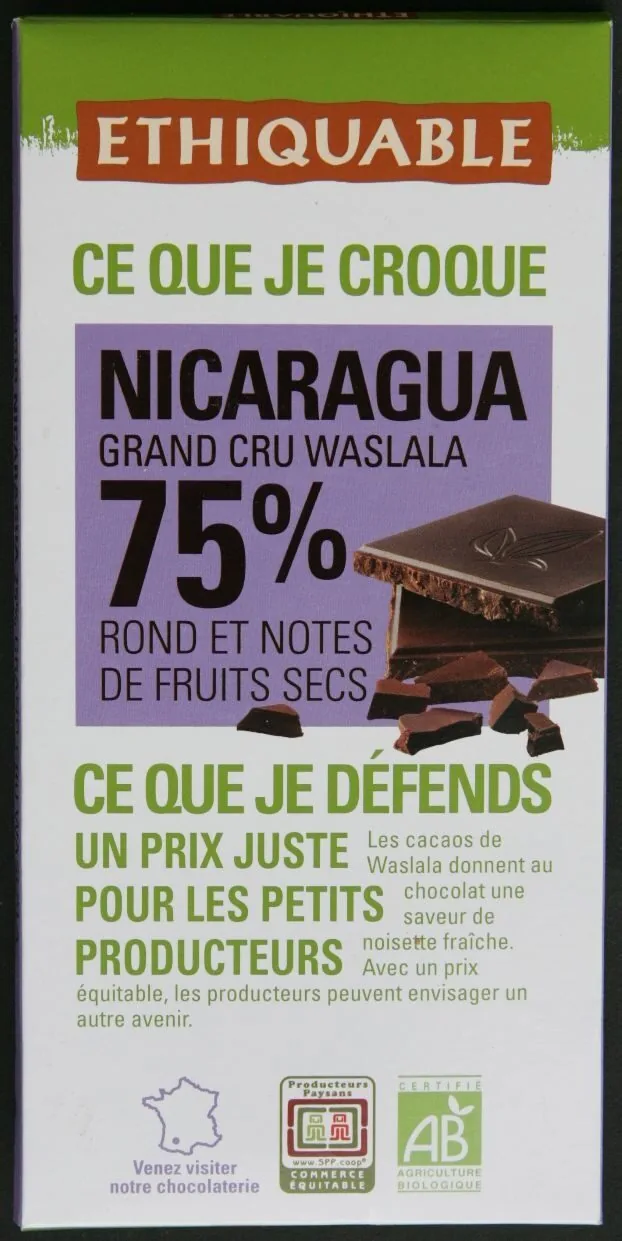 Nicaragua grand cru waslala 75%