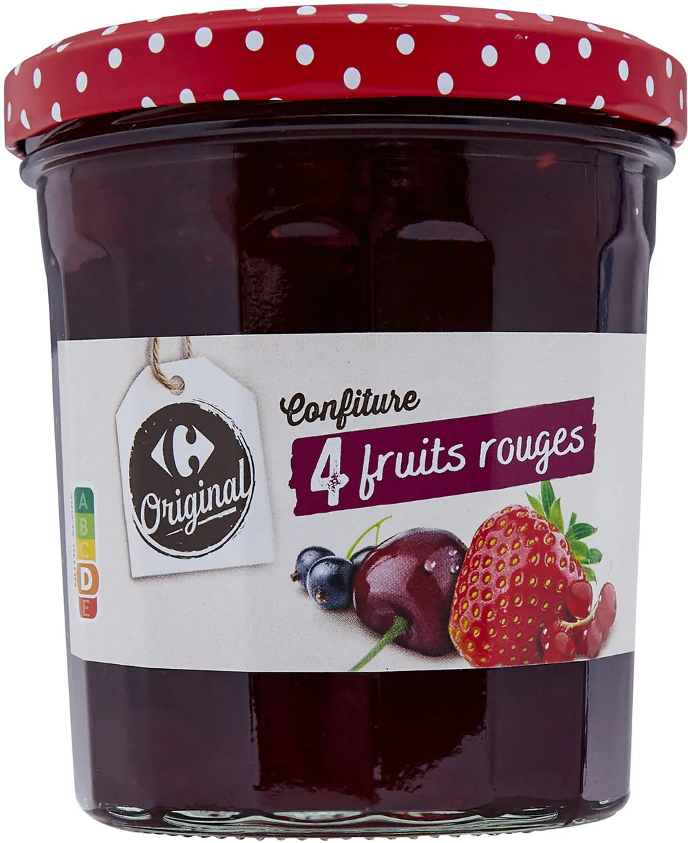 Confiture 4 fruits rouges