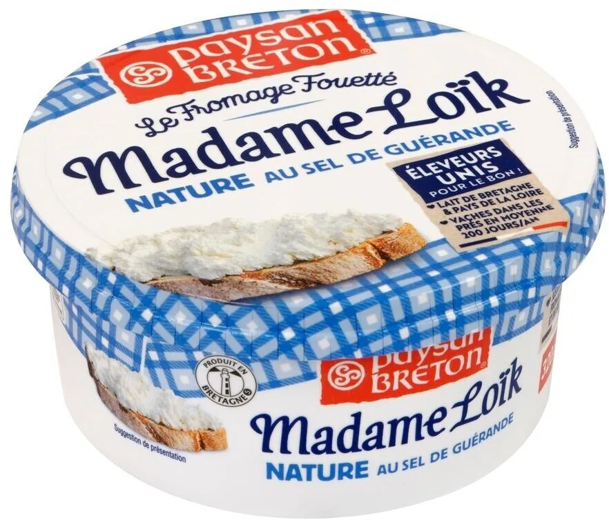 Fromage à tartiner Nature fouetté MADAME LOIK - 180g