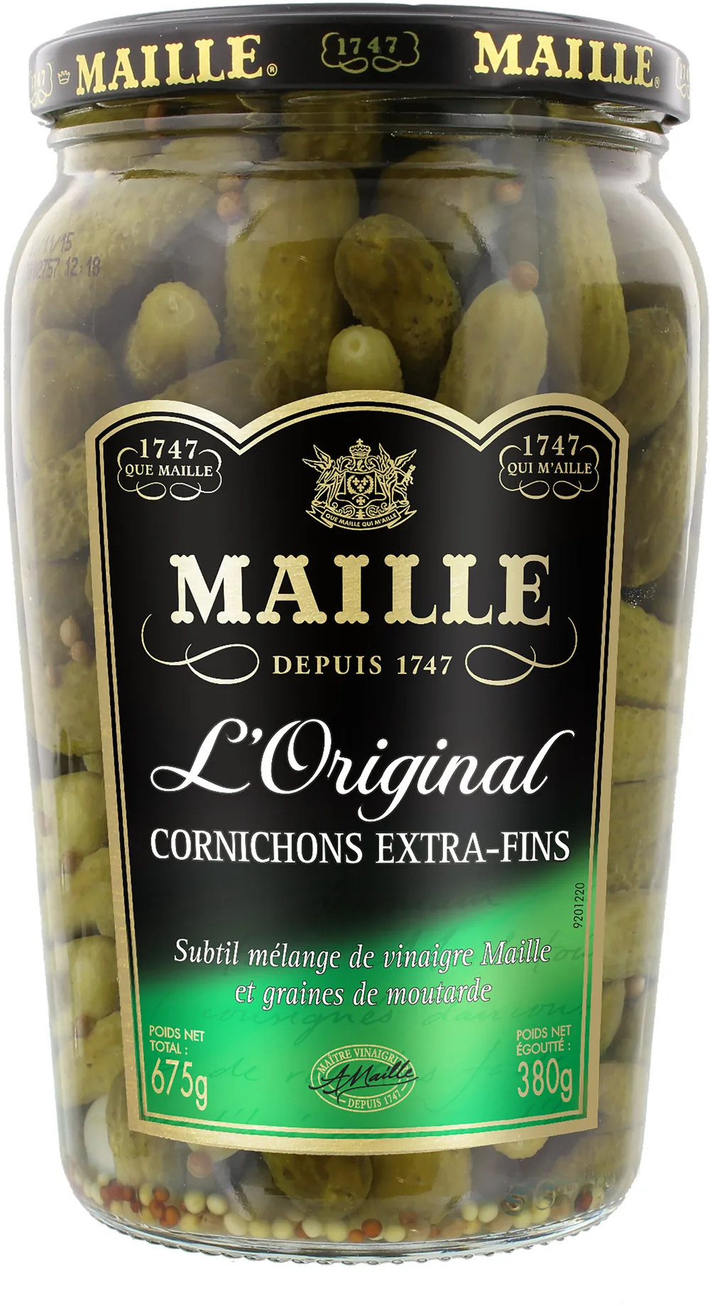 Maille Cornichons Extra-Fins L'Original Bocal 380g