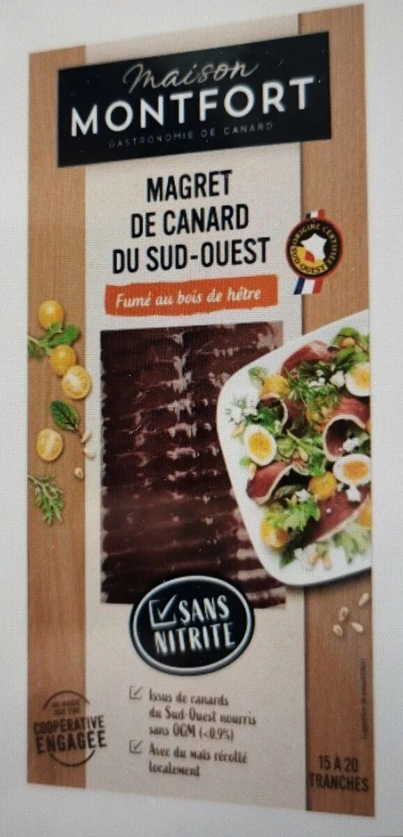 Magret de canard du Sud-Ouest Fumé au bois de hêtre Montfort